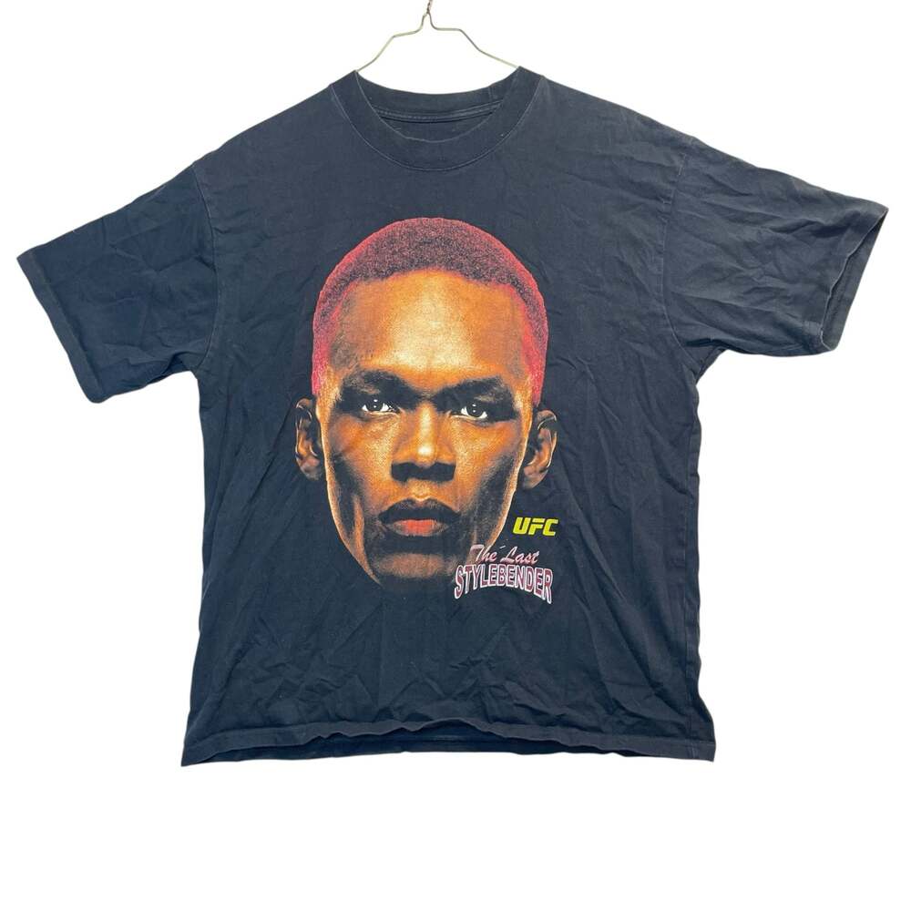 UFC Israel Adesanya The Last Stylebender T-Shirt Men's Large Black Double Side